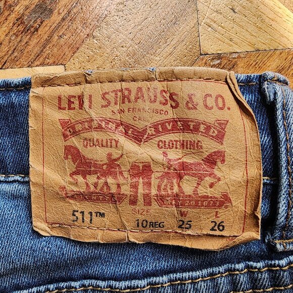 Levi's 511 Boys Straight Fit Jeans Size 10 Regular - Picture 13 of 14
